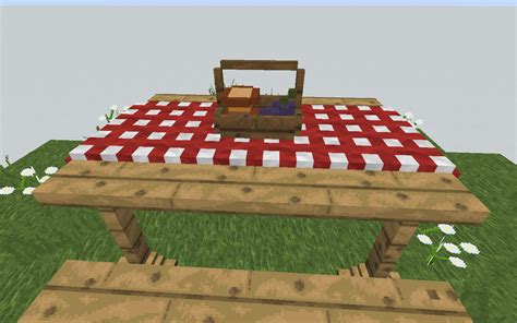 Chisel And Bits Mod Builds Picnic Table Tiki Bar Minecraft Map