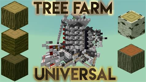 Minecraft Afk Universal Tree Farm Up To 13 200l H Youtube