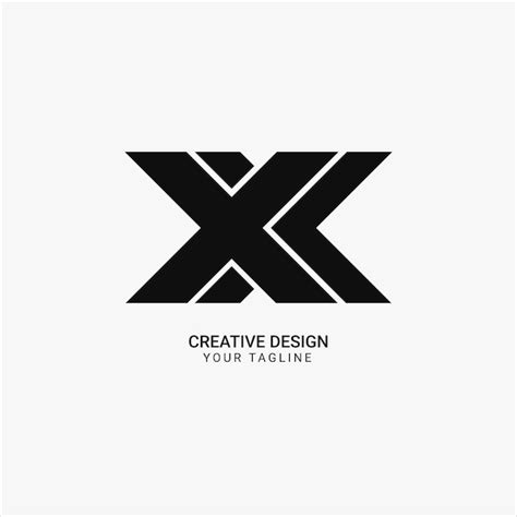 Creative X Plano Inicial Elegante Corporativo Mínimo Monograma Marca Moderna Diseño De Logotipo