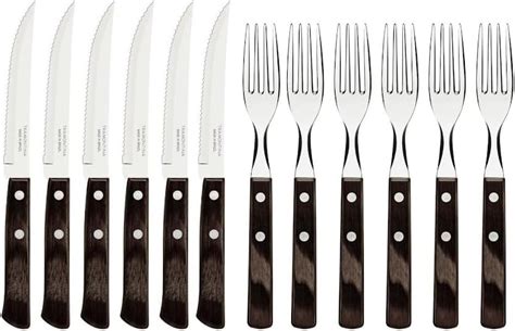 Tramontina Cutlery Set With Steak Knives 12 Piece Sharp Knife And Fork