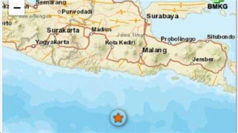 Gempa Guncang Jawa Timur Jumat Mei Baru Saja Guncangan Di Laut