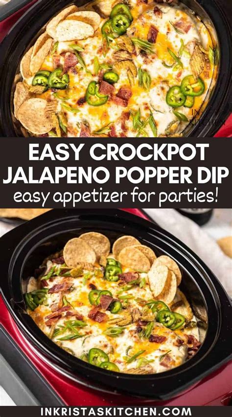 Jalapeno Popper Dip Crock Pot Recipe Recipe Crock Pot Dips Easy