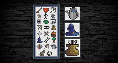 Runescape Skill Icon Pattern Pack Runescape Cross Stitch Etsy Australia