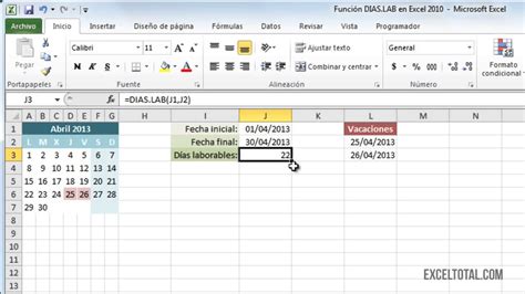 Como Calcular Los Dias Laborables En Excel Printable Templates Free