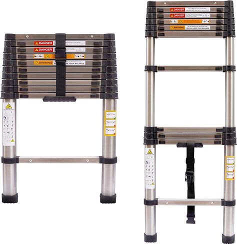 Telescopic Ladder 3 2M 10 5FT Extension Ladder With Adjustable Steps