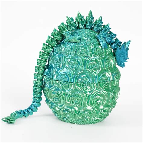 Easter Egg Dragon Egg 3D Printed Dragon Egg Articulated Dragon Crystal