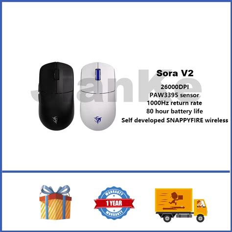 NINJUTSO Sora V2 Wireless Mouse PAW3395 26000DPI Lightweight Dual Mode