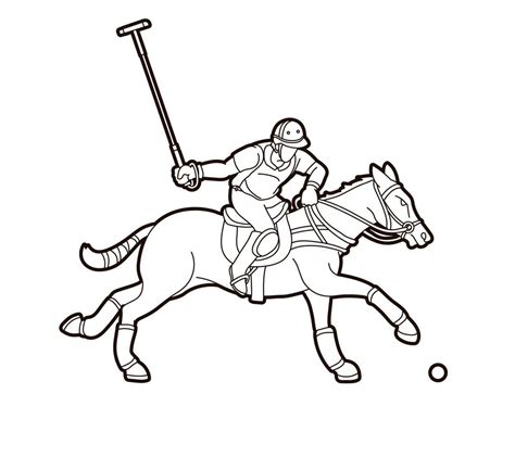 Polo Horse Sport Outline 2248407 Vector Art at Vecteezy