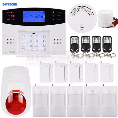 Diysecur Mhz Wireless Wired Gsm Sms Home Security Alarm System Kit