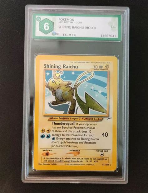 Pokemon Trading card Pokémon Shining Raichu Holo ENG Catawiki