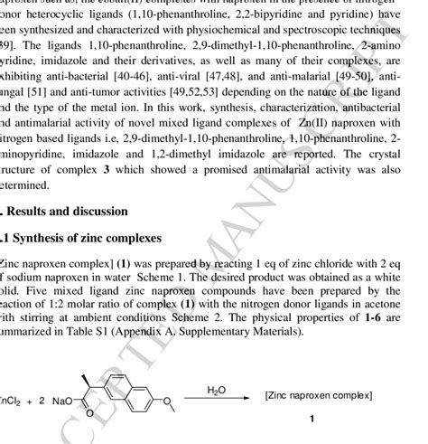 Scheme 1 Synthesis Of Complex 1 Download Scientific Diagram