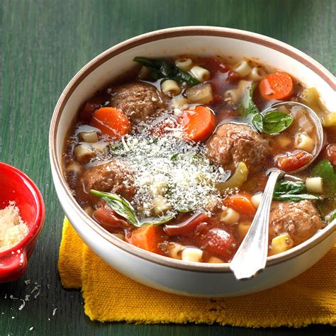 Slow Cooked Meatball Soup Recipe Taste Of Home