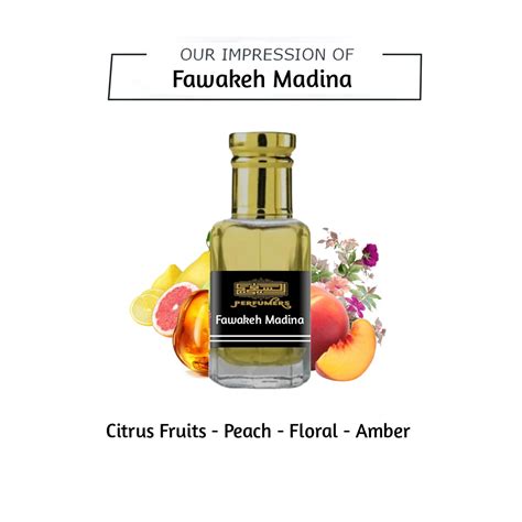 fawakeh madina attar exotic fruity concentrated perfume  madina