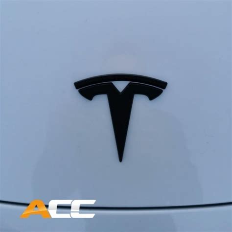 Matte Black Tesla Model 3 Logo Covers