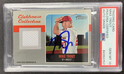 Lot Detail Mike Trout Signed Topps Heritage Limited Edition