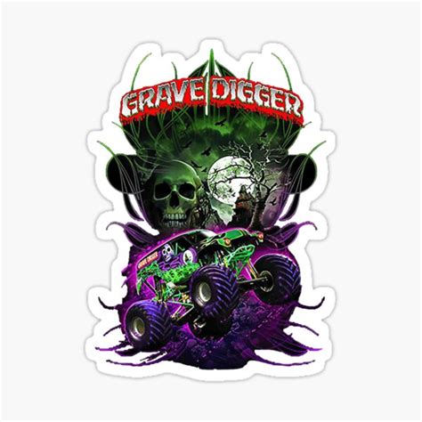 Grave Digger Monster Jam Monster Truck Sticker For Sale By