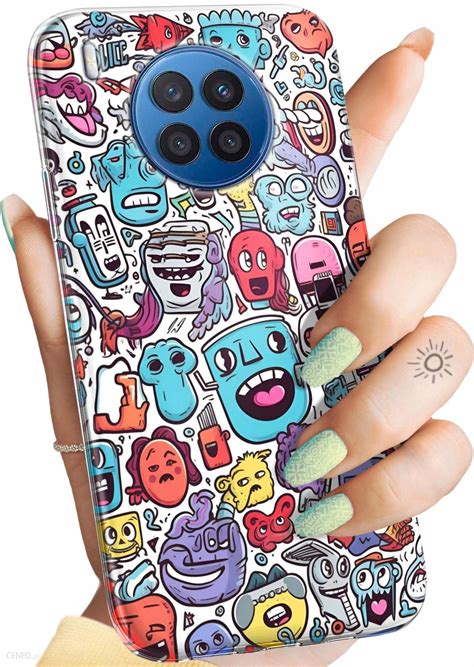 Hello Case Etui Do Huawei Nova 8I Doodle Zwierzęta Potwory Rysunki