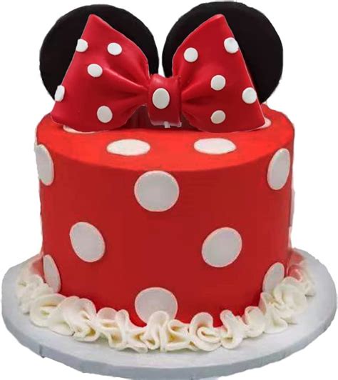 Minnie Mouse Cake Topper Bow And Ears Red Birthday Party Decoration