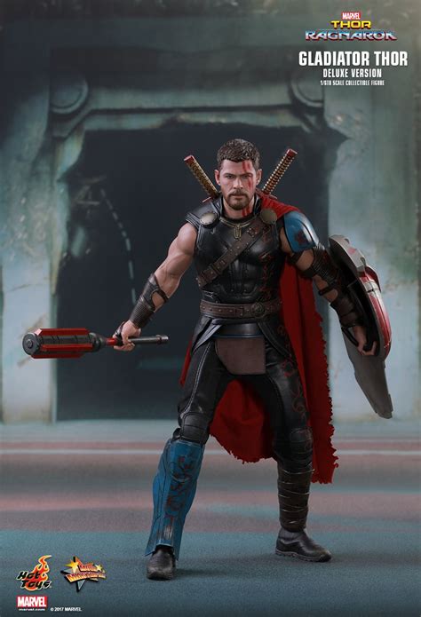 Toyhaven Hot Toys MMS Th Scale Thor Ragnarok Gladiator Thor Deluxe Ver Collectible