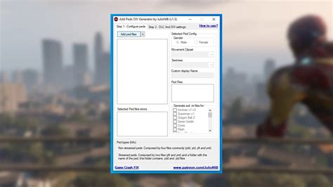 Add Peds Oiv Generator Tool 13b Gta 5 Mod