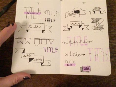 Here Are Several Ways To Write A Title In A Bujo Titulos Bonitos