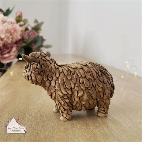 Hughie Highland Cow Standing RL Home Decor Gifts