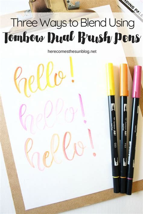 3 Ways To Blend With Tombow Dual Brush Pens Brush Lettering Tutorial