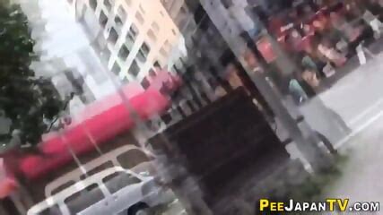 Japanese Babe Spied On Outdoors