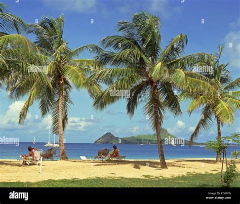 Reduit beach, st. lucia hi-res stock photography and images - Alamy