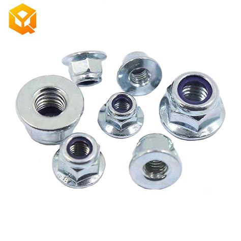 304 Stainless Steel DIN 6926 Hex Flange Lock Nuts With Nylon Insert