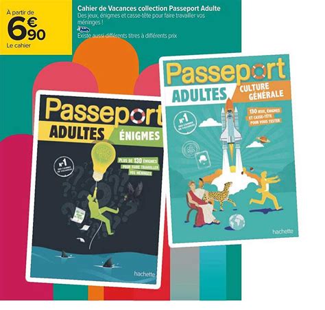 Promo Cahier De Vacances Collection Passeport Adulte Chez Carrefour