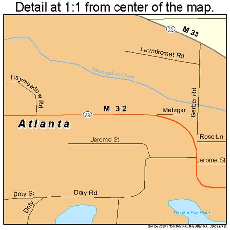 Atlanta Michigan Street Map 2603920