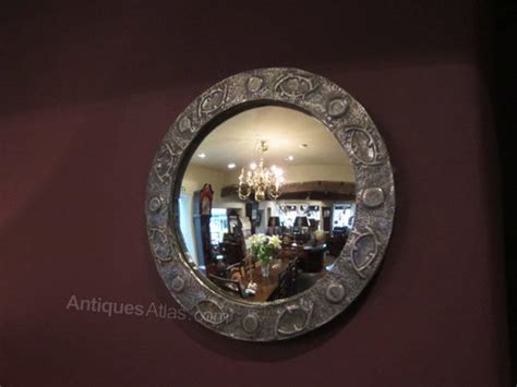 Antiques Atlas Arts Crafts Pewter Convex Wall Mirror As A