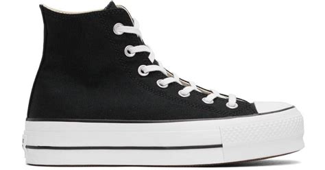 Converse Canvas Black Chuck Taylor All Star Lift Platform High Sneakers