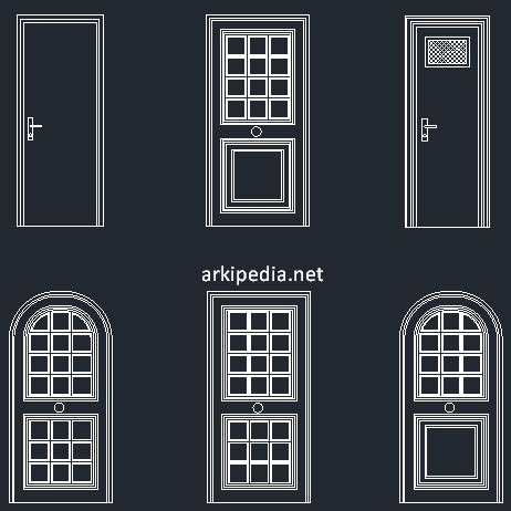 Wooden Door Appearances Dwg Arkipedia En