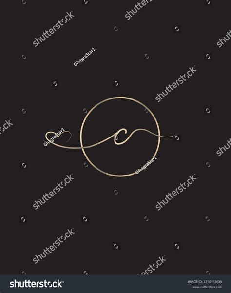 Elegant Charming Handwritten Letter Type C Stock Vector Royalty Free