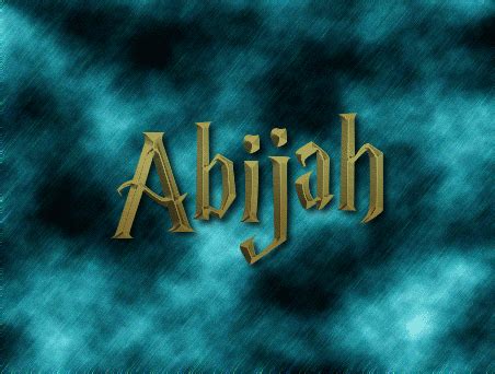 Abijah Logo | Free Name Design Tool from Flaming Text