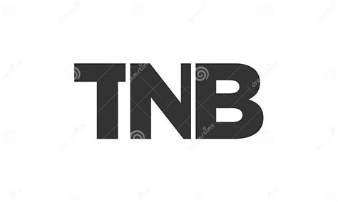 TNB Logo Design Template with Strong and Modern Bold Text. Initial