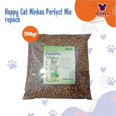 Jual Happy Cat Minkas Perfect Mix Repack 500 Gram Shopee Indonesia