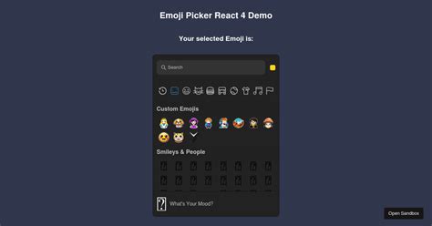 Emoji Picker React Forked Codesandbox