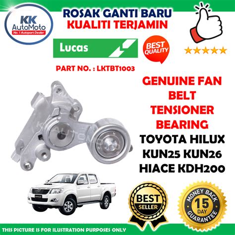 Toyota Hilux Kun25 Kun26 Hiace KDH200 LUCAS Fan Belt Tensioner