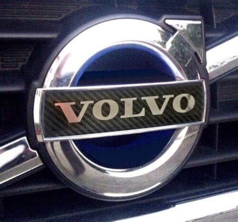 Carbon Fiber 115mm VOLVO Grill Badge Emblem C30 V50 S60 S80 C70 V70