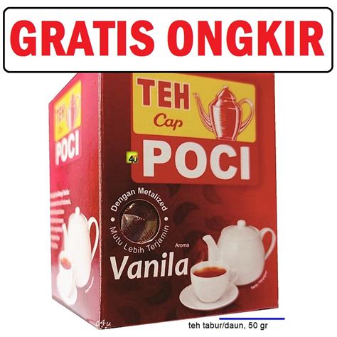 Jual Ga Teh Poci Vanilla Gr Pcs Teh Tubruk Poci Hitam Vanila Gr