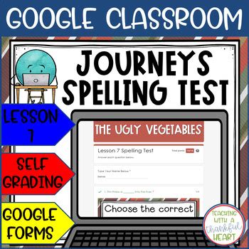 The Ugly Vegetables Journeys Spelling Test By Teaching With A Thankful