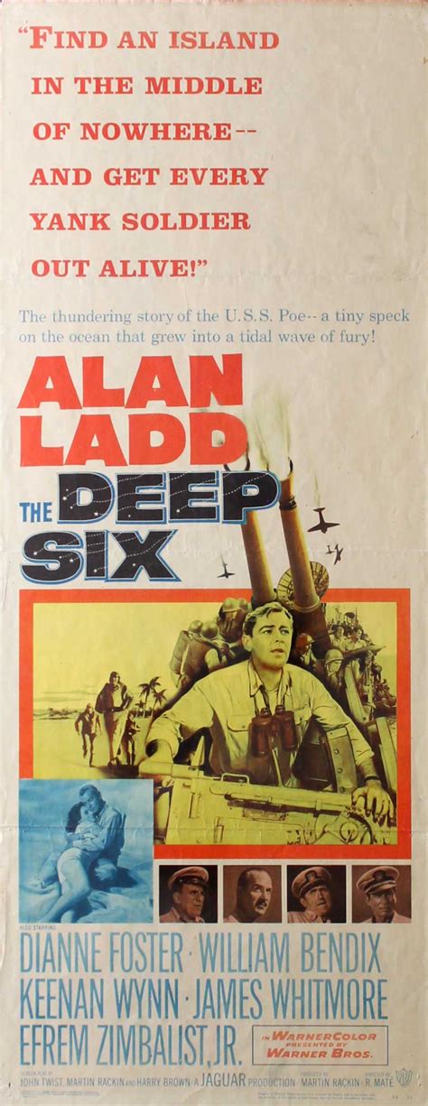 Deep Six 1958 Alan Ladd Original Insert 14x36 58 35 Ins