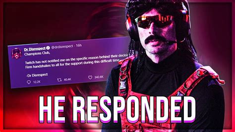 Dr Disrespect Responds To Permanent Twitch Ban Watchbrime Youtube