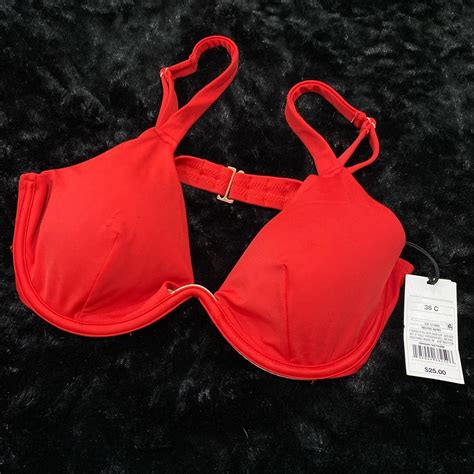 Shade Shore Women S Red Bikini And Tankini Tops Depop