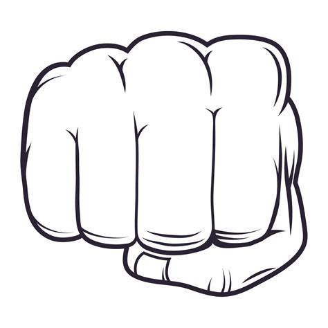 hand fist front 16927250 Vector Art at Vecteezy