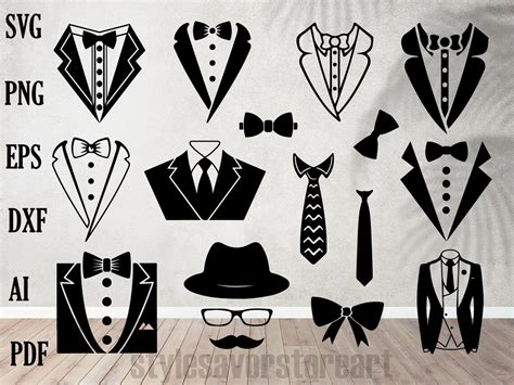 Tuxedo SVG Bundle Suit Svg Tuxedo Svg Tuxedo Dxf Tuxedo Png Tuxedo