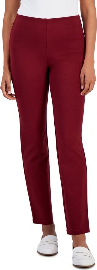 Jm Collection Petite Pull On Ponte Knit Pants Created For Macys